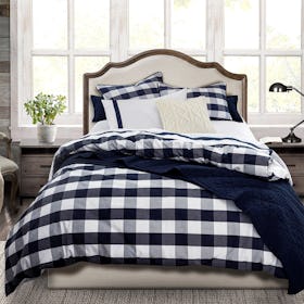 Camille Comforter Set - Navy / White