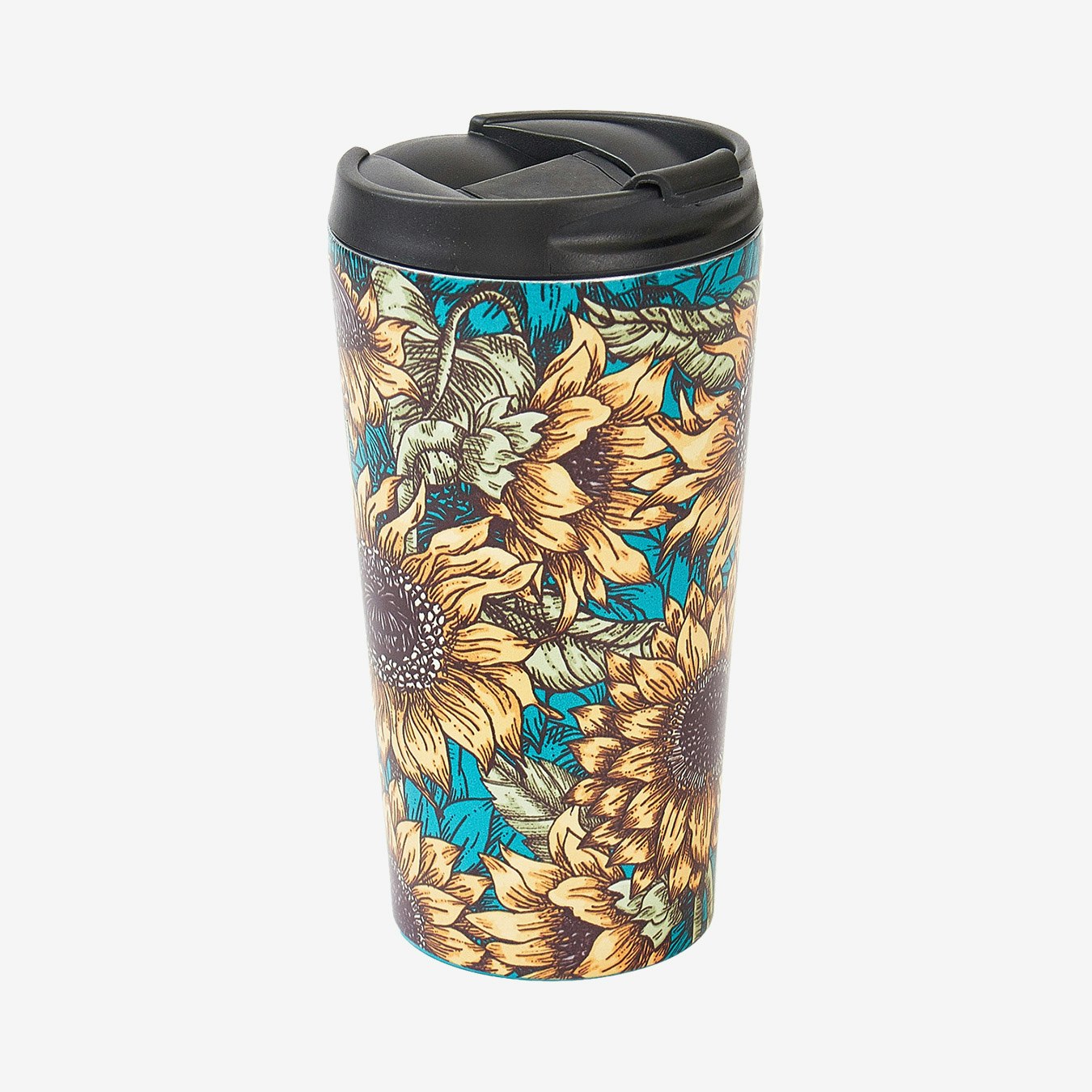 Sunflower Thermal Cup - Teal by Eco Chic