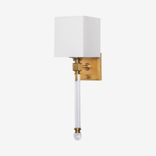 Crystal Tail Wall Sconce - Natural Brass