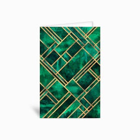 Emerald Blocks Greetings Card