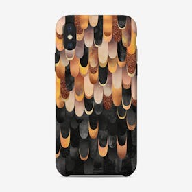 Feathered In Copper And Black iPhone Case