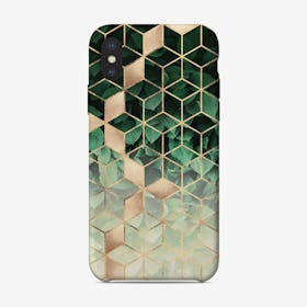 Leaves And Cubes 1 iPhone Case