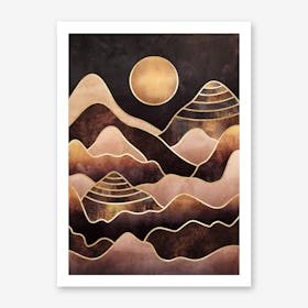 Sunkissed Mountains Art Print