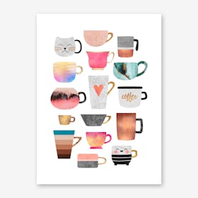 Coffee Cup Collection Art Print
