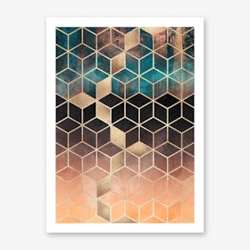 Ombre Dream Cubes Art Print