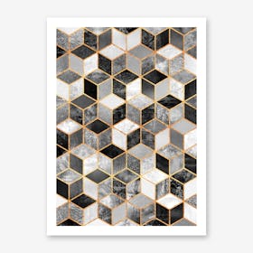 Black And White Cubes Art Print