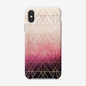 Pink Ombre Triangles iPhone Case