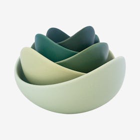 Natalia Bowls - Set of 5 - Green
