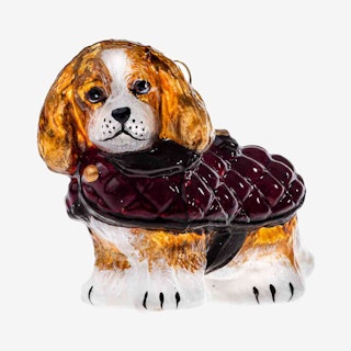 Cavalier King in Quilted Coat Ornament - Blenheim
