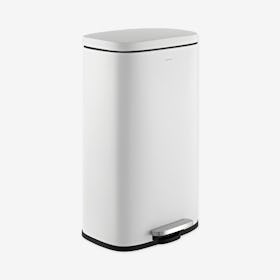 Curtis Step-Open Trash Can - White