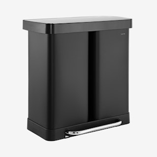 Edmund 2-Bucket Trash Can - Black