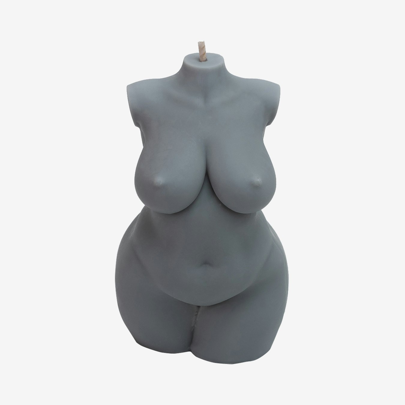 Curvy Body Sculpture Candle - Grey by Interlude Candles