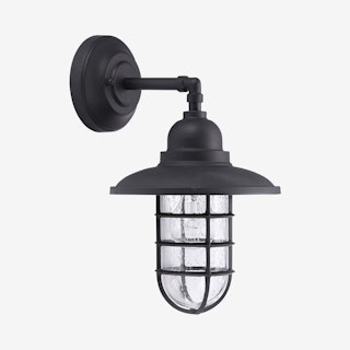 Shipman 1-Light Outdoor Wall Lamp - Matte Black