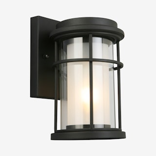Helendale 1-Light Outdoor Wall Lamp - Matte Black