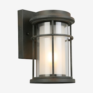 Helendale 1-Light Outdoor Wall Lamp - Zinc