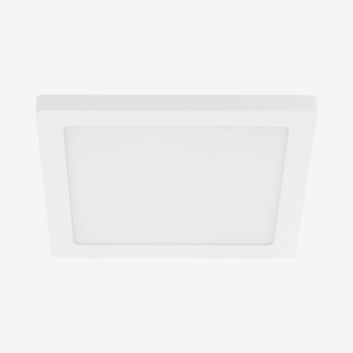 Trago 9-S 1-Light Square LED Ceiling / Wall Lamp - White