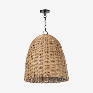 Beehive Outdoor Pendant Light - Weathered Natural