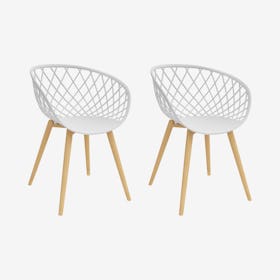 Kurv Chair - White - Set of 2
