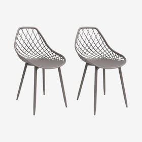 Kurv Dining Chair - Gray - Set of 2