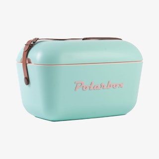 Vintage Style Portable Cooler - Classic Model - Cyan / Baby Rose