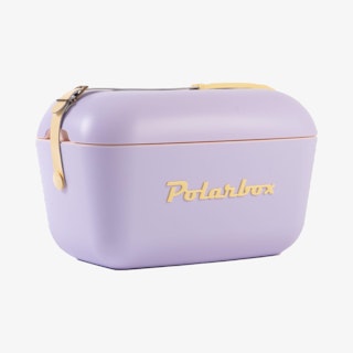 Vintage Style Portable Cooler - Pop Model - Lilac / Yellow