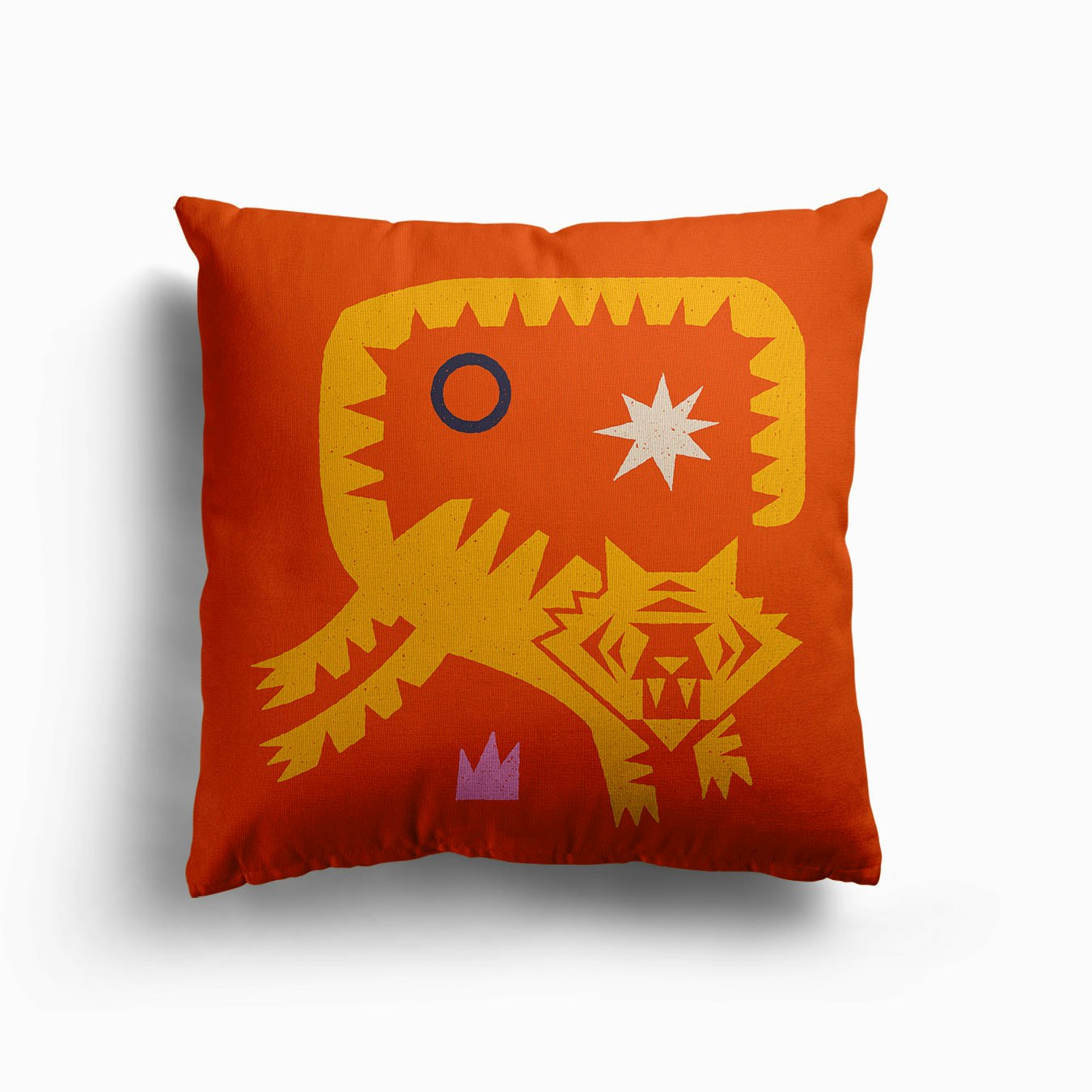 Red Tiger Canvas Cushion by Cheryl Windsor