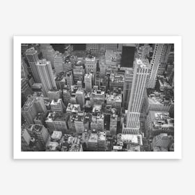 Black And White New York City Skyline Art Print