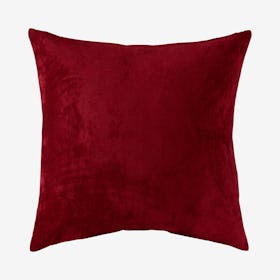 Velvet Throw Pillow - Ruby