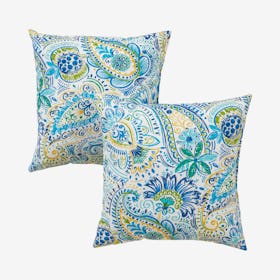 Outdoor Square Accent Pillows - Baltic - Set of 2