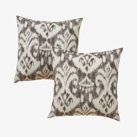 Outdoor Square Accent Pillows - Graphite - Set of 2