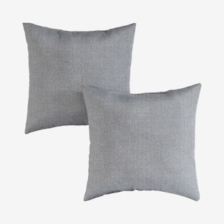 Outdoor Square Accent Pillows - Heather Gray - Set of 2