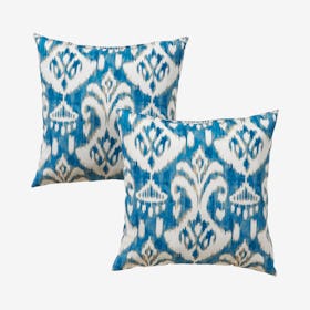 Outdoor Square Accent Pillows - Seaside - Set of 2