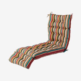 Outdoor Chaise Lounger Cushion - Sunset Stripe
