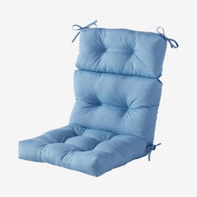 Outdoor High Back Chair Cushion - Denim