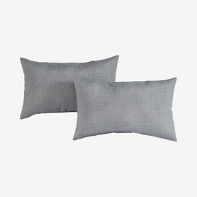 Rectangle Outdoor Accent Pillows - Heather Grey - Set of 2