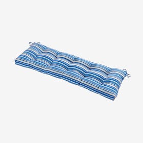 Outdoor Bench Cushion - Sapphire Stripe