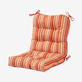 Outdoor Seat / Back Chair Cushion - Watermelon Stripe