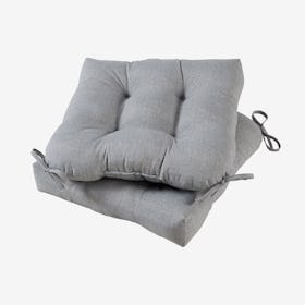 Square Outdoor Chair Cushions - Heather Grey - Set of 2