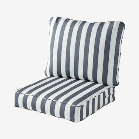 Outdoor Deep Seat Cushion Set - Grey Stripe
