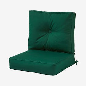 Outdoor Deep Seat Sunbrella Fabric Cushion Set - Forest Green