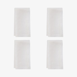 Pure Linen Napkin - White - Set of 4