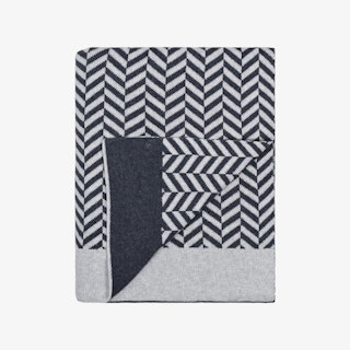 Zima Throw Blanket - Navy / Gray