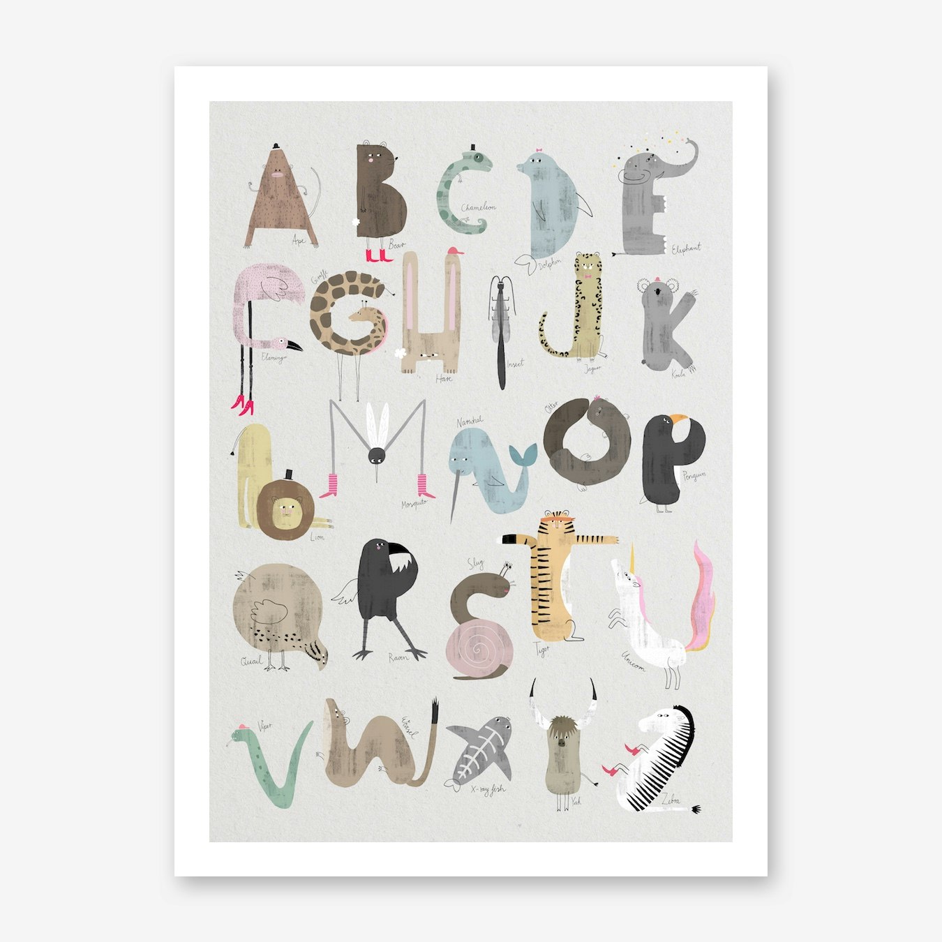 Abc Kids Wall Art Print Free Shipping Fy