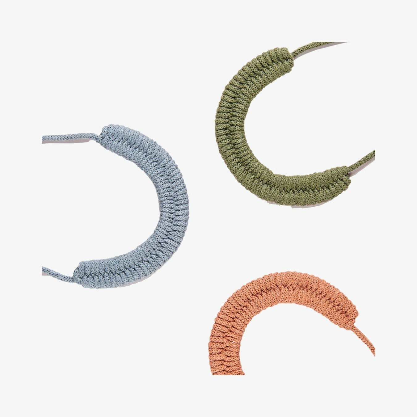 Woven Necklace Kit - Avocado / Steel / Terracotta - Set Of 3 by Stitching Me Softly