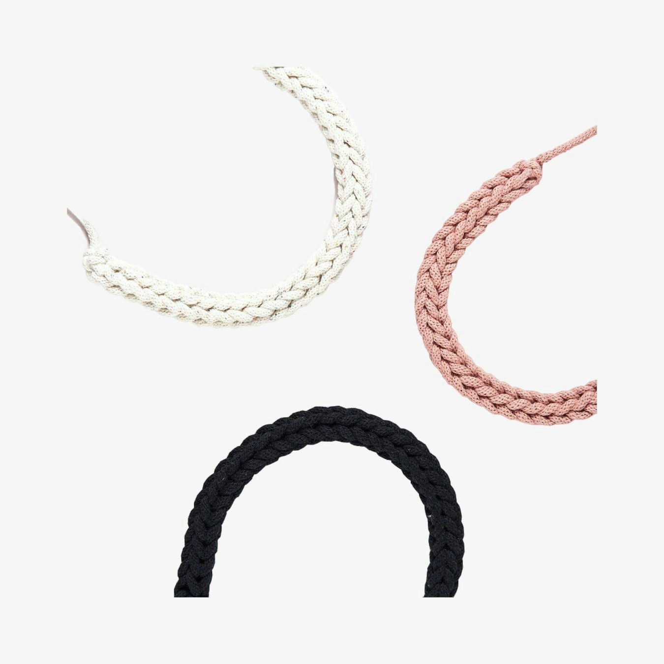 Crochet Necklace Kit - Black / Blush / Rainbow Dust - Set Of 3 by Stitching Me Softly