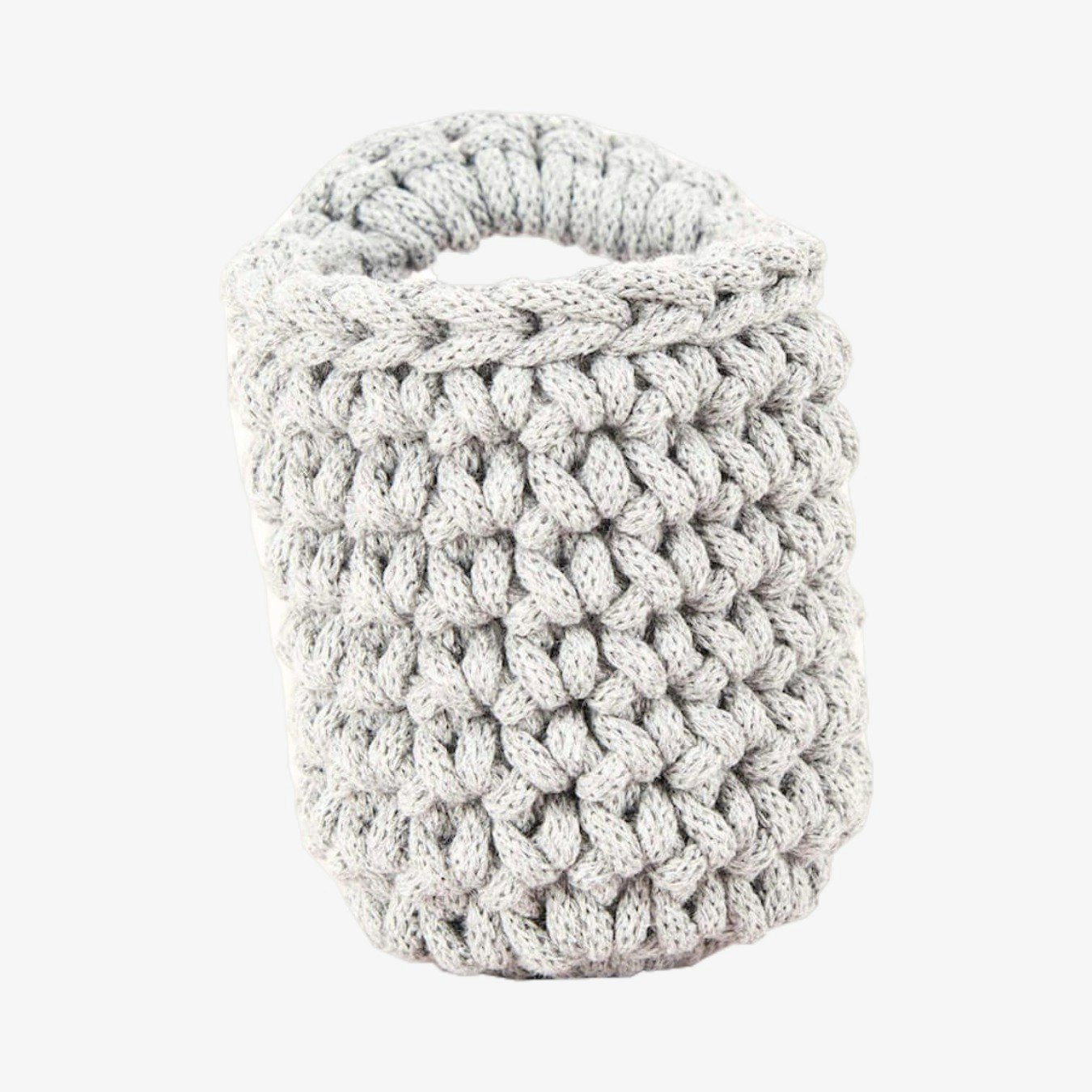Easy Peasy Crochet Pot Kit - Light Grey by Stitching Me Softly