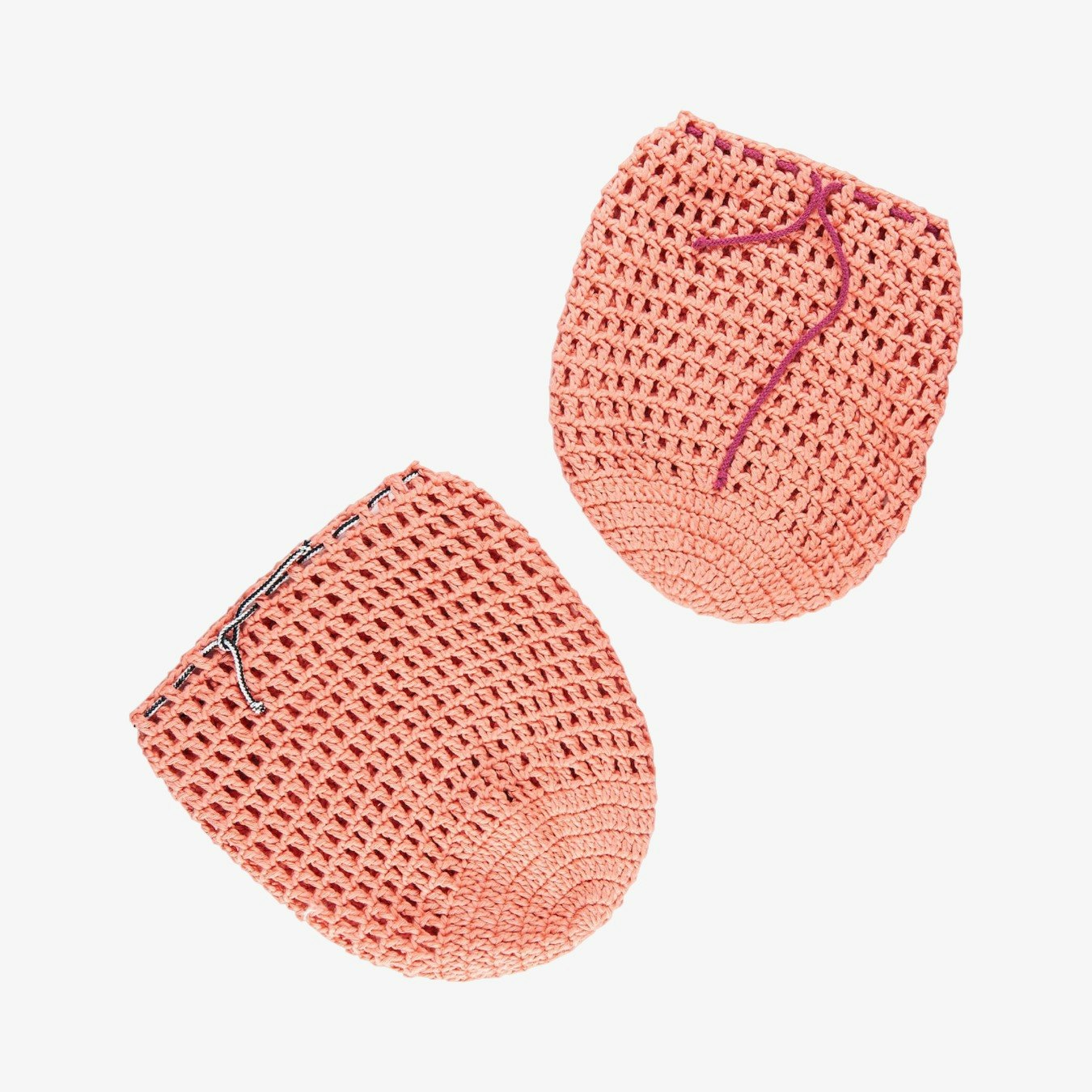 Fruit & Veg Pouch Pair Kit - Peach - Set Of 2 by Stitching Me Softly