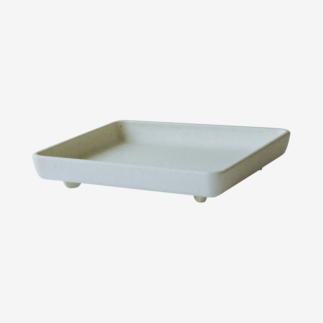 Garden Planter Plate Square - White by Hachiman Gardens