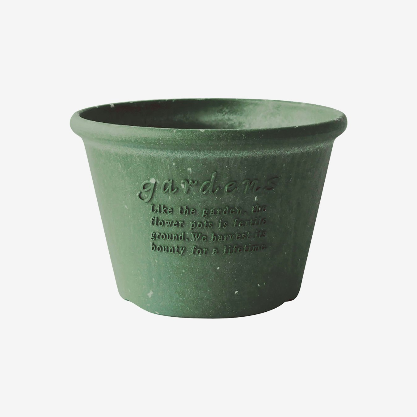 Garden Pot Round Shallow - Green by Hachiman Gardens