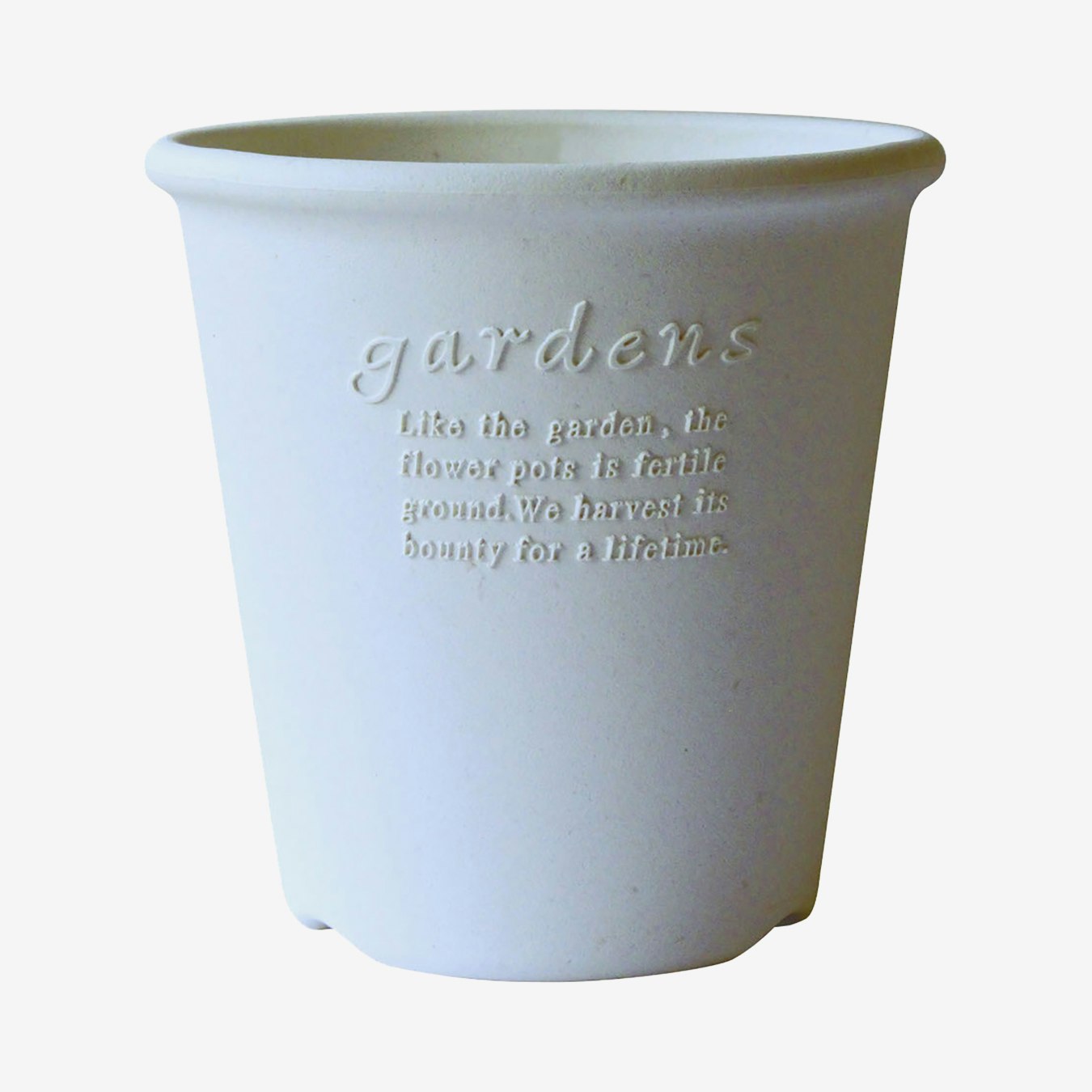 Garden Pot Circle Style - White by Hachiman Gardens